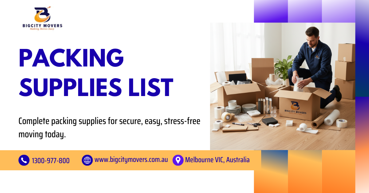 Packing Supplies List (Melbourne Moving Guide)